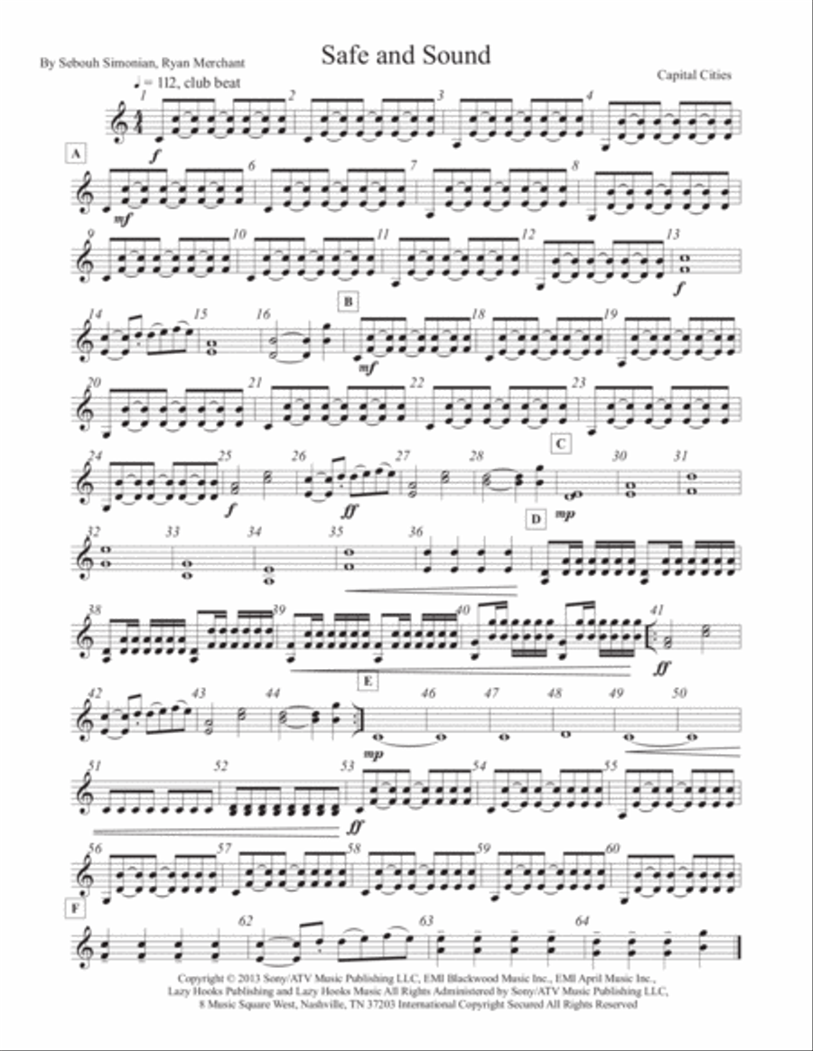 Safe And Sound String Quartet scores gallery preview page 2