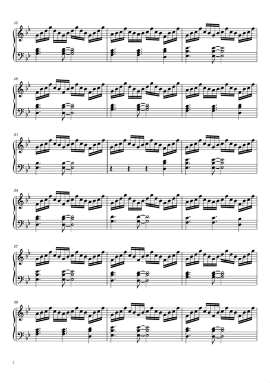 O (fly On) O (fly On) Piano Solo scores gallery preview page 2