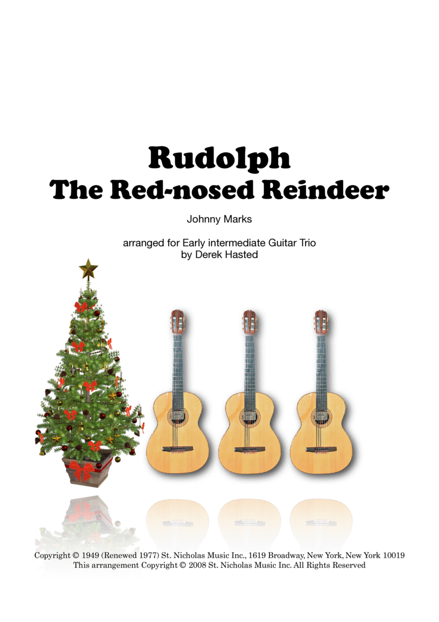 Rudolph The Red-nosed Reindeer Guitar Ensemble scores gallery preview page 1