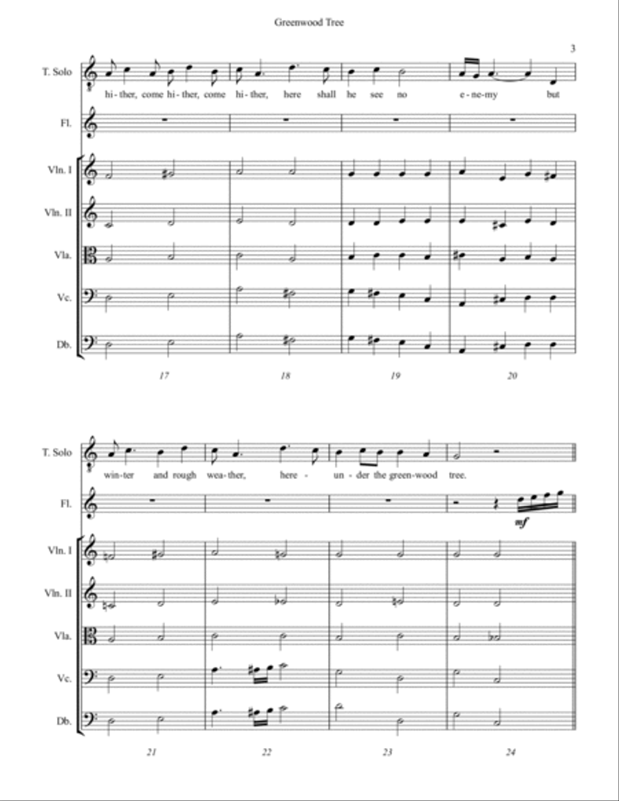Under The Greenwood Tree Under The Greenwood Tree Small Ensemble scores gallery preview page 3