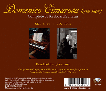 Domenico Cimarosa: Complete 88 Keyboard Sonatas