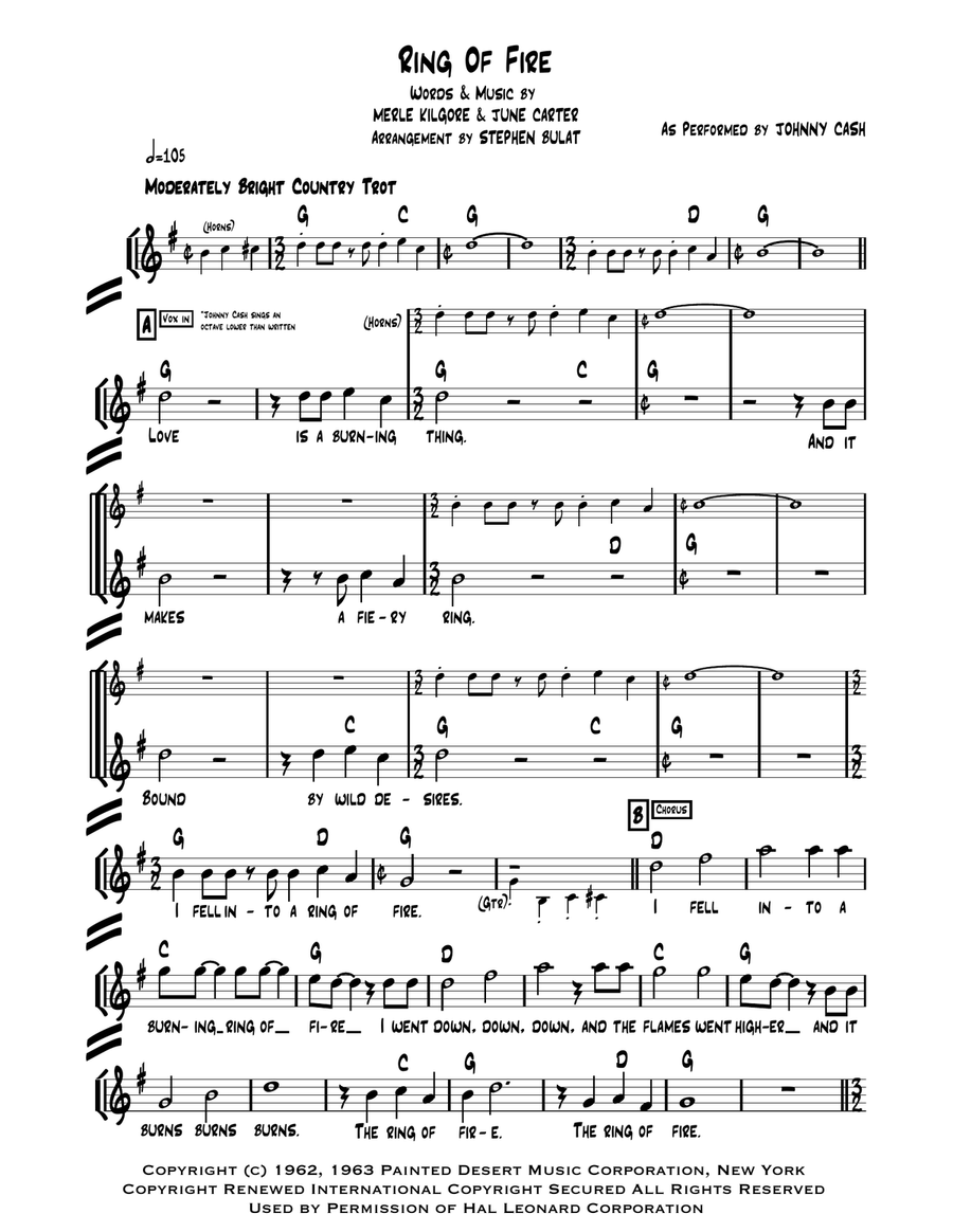 Ring Of Fire Large Ensemble scores gallery preview page 2