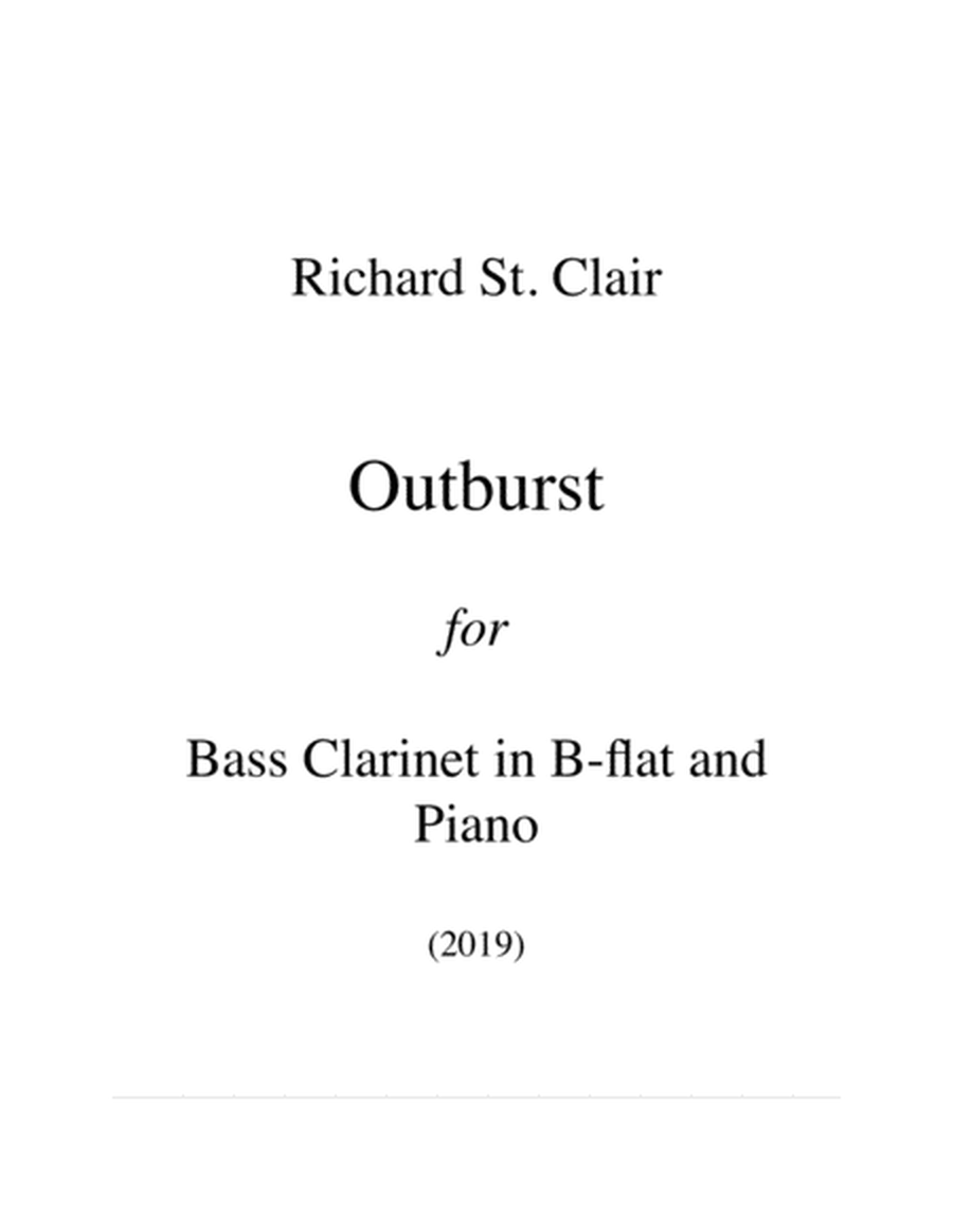 Outburst for Bass Clarinet in B-flat and Piano (Score and Part) image number null