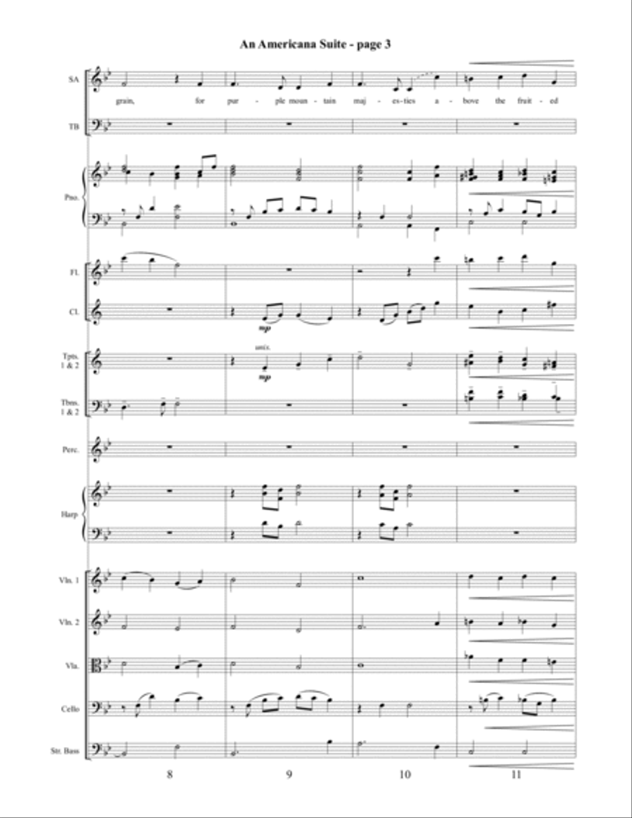 An Americana Suite (Orchestration - Digital) 4-Part scores gallery preview page 5