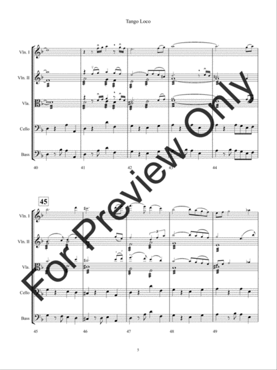 Tango Loco String Orchestra scores gallery preview page 8