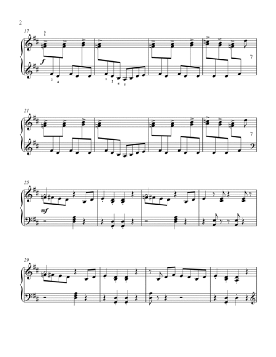 Peace Country Hoedown Piano Solo scores gallery preview page 2