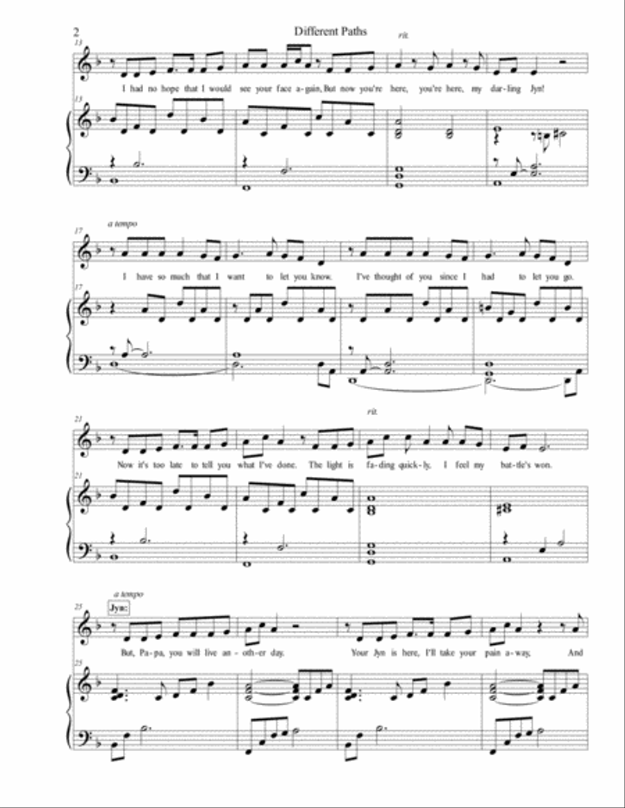 Different Paths - from Rogue One: A Star Wars Musical Voice scores gallery preview page 2