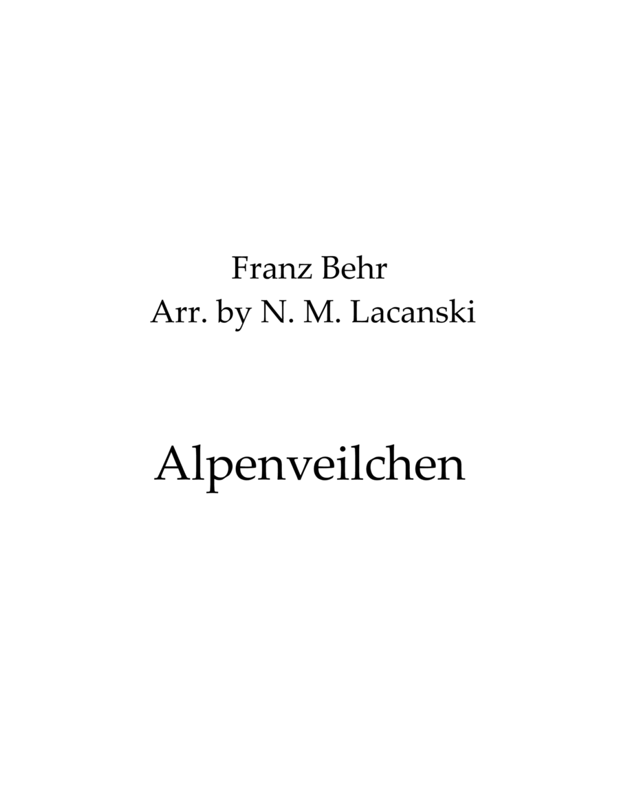 Alpenveilchen Piano scores gallery preview page 1