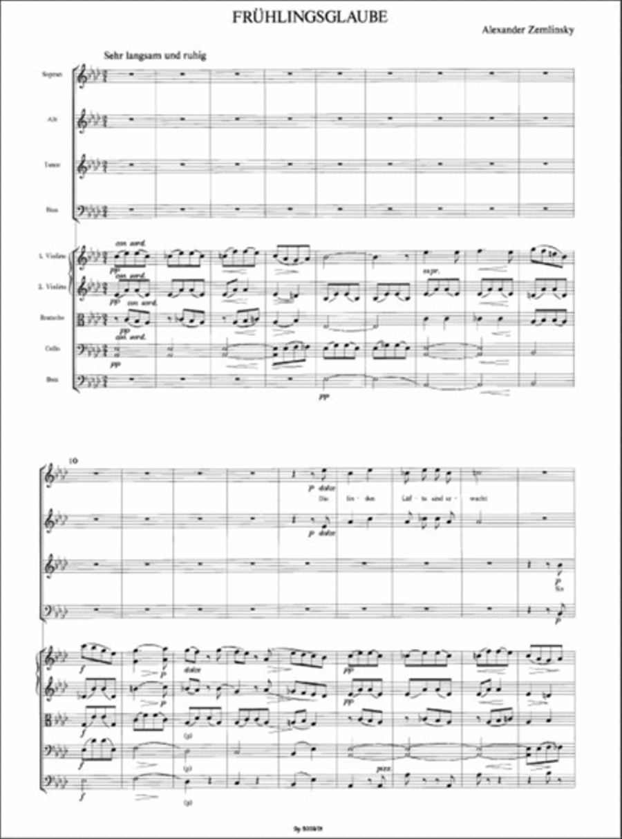 Zwei Gedichte I Frühlingsglaube II Geheimnis 4-Part scores gallery preview page 2