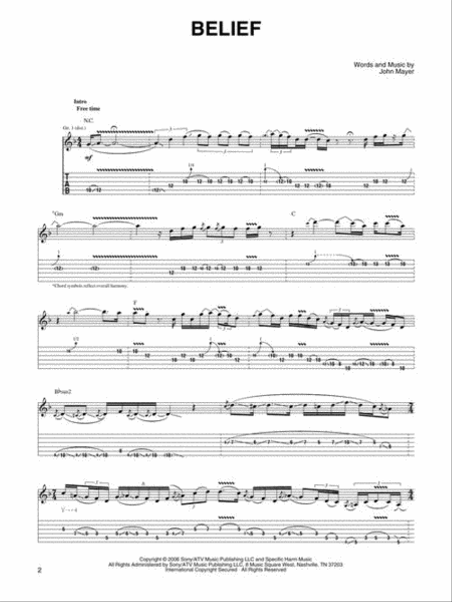 John Mayer Live John Mayer Live Acoustic Guitar scores gallery preview page 5