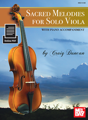 Book cover for Sacred Melodies for Solo Viola
