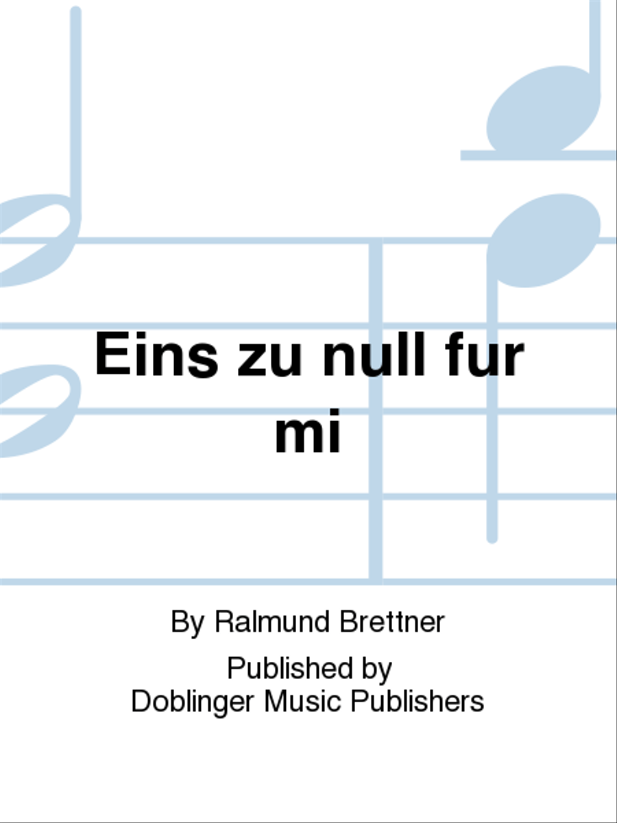 Eins zu null fur mi' Voice scores gallery preview page 1