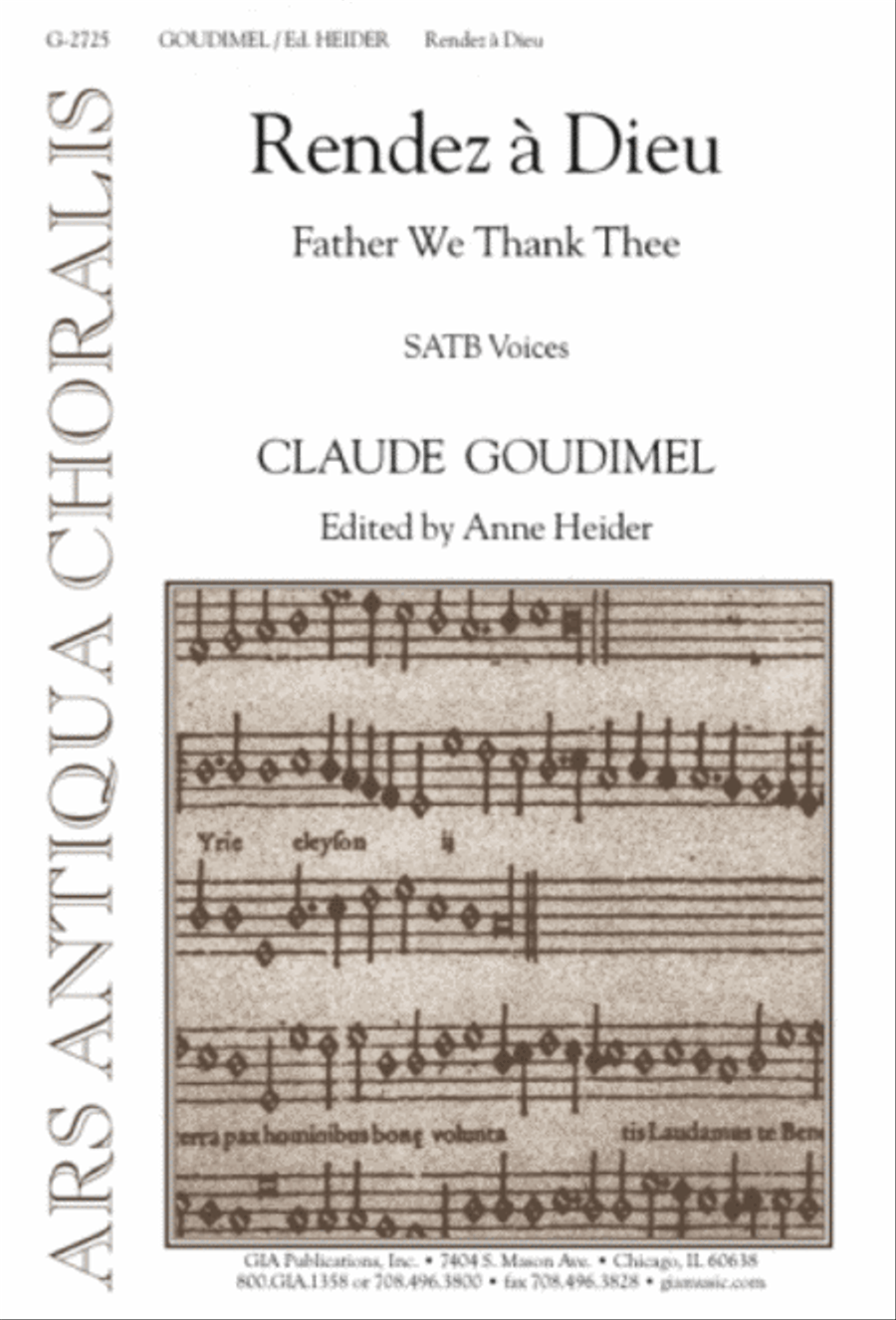 Rendez à Dieu / Father We Thank Thee 4-Part scores gallery preview page 1