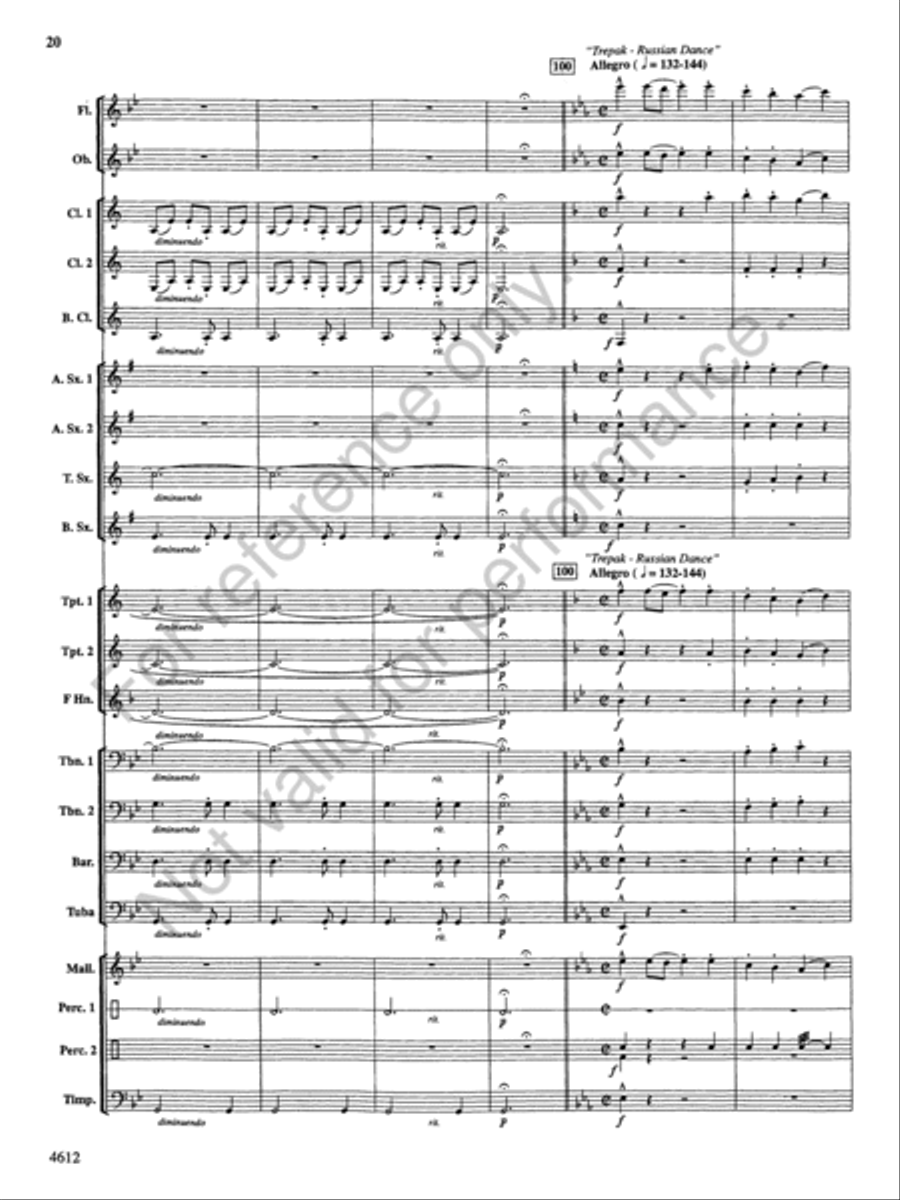 Themes from the Nutcracker Concert Band scores gallery preview page 21