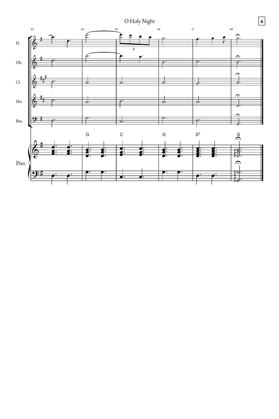 O Holy Night Small Ensemble scores gallery preview page 4