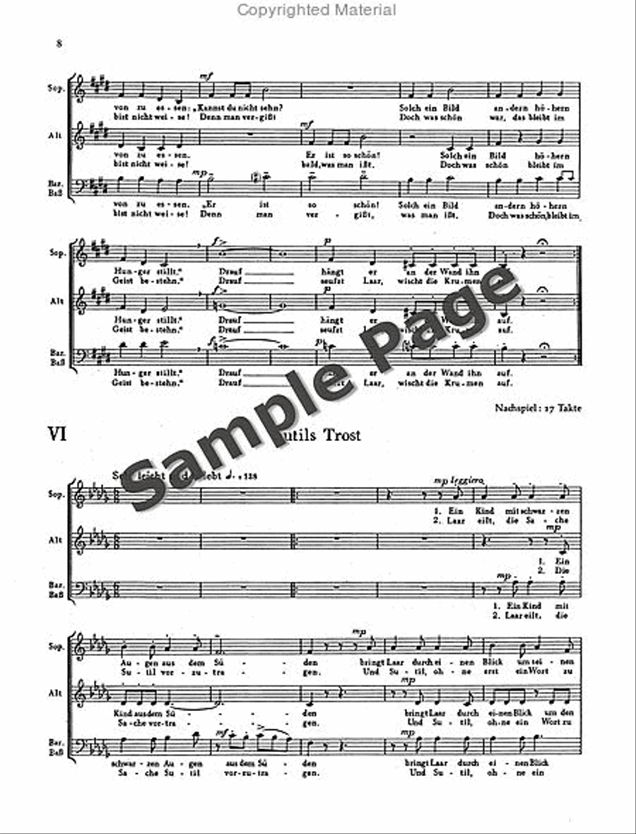 Wyttenbach J Sutil+laar Scherzlieder Mixed Choir scores gallery preview page 9