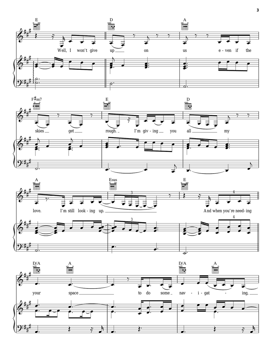 I Won't Give Up Acoustic Guitar scores gallery preview page 3