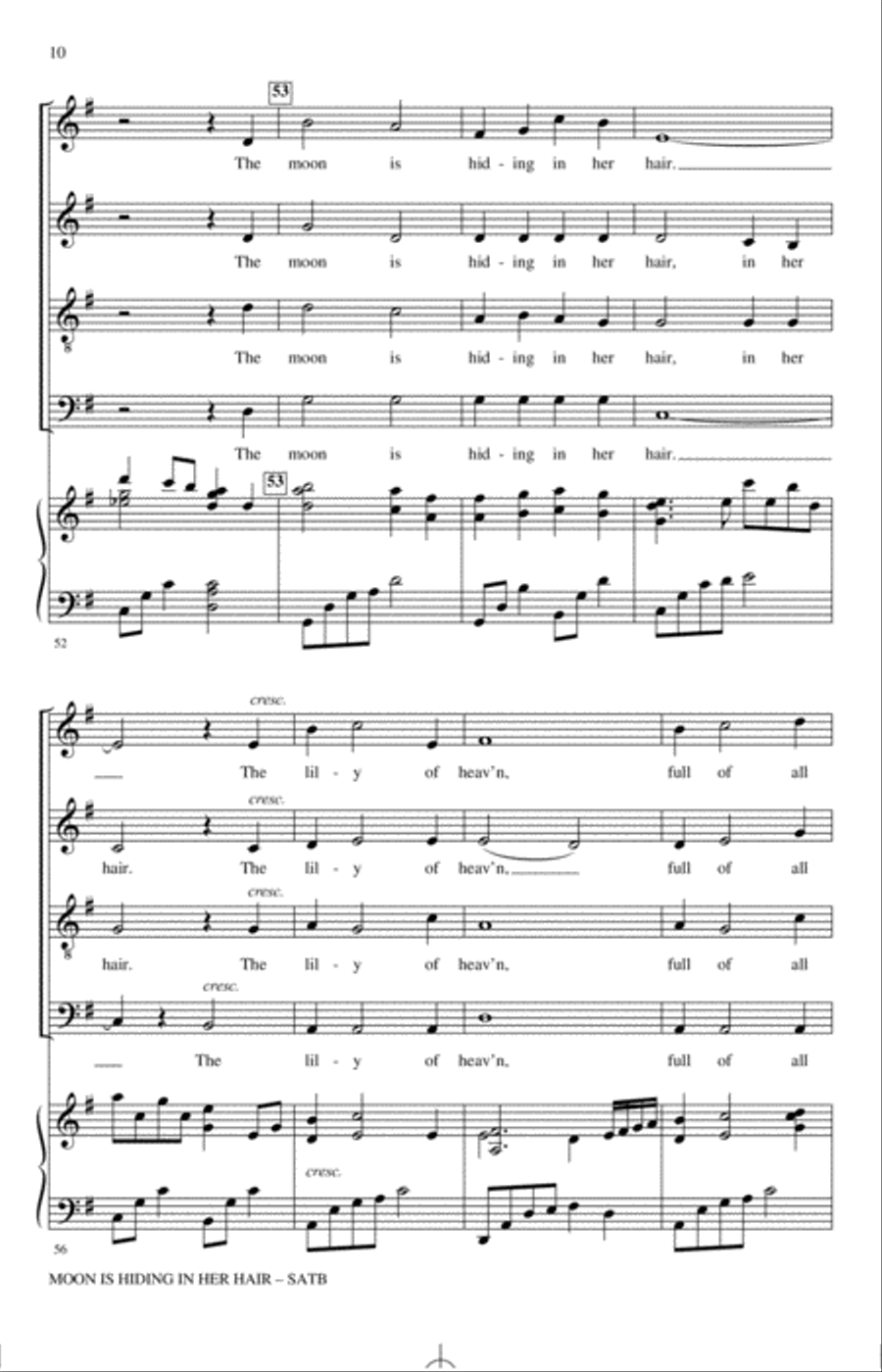 The Moon Is Hiding In Her Hair 4-Part scores gallery preview page 8