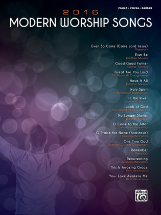 Book cover for 2016 Modern Worship Songs