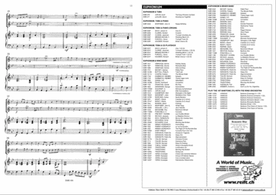 Ave Maria (Bach-Gounod) / Halleluja (Handel) / Trumpet Voluntary (Clarke) Euphonium scores gallery preview page 5