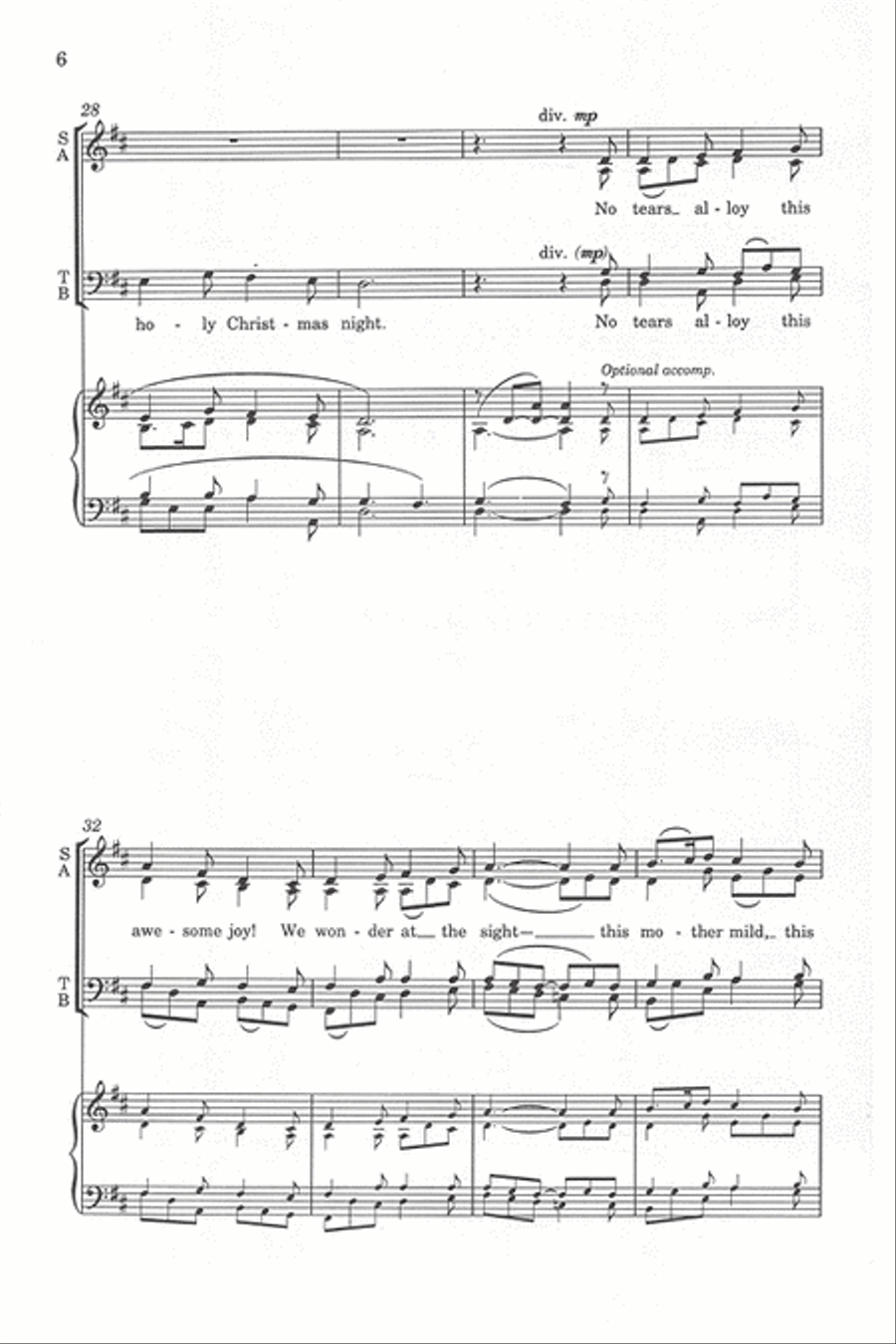 This Holy Christmas Night 4-Part scores gallery preview page 5