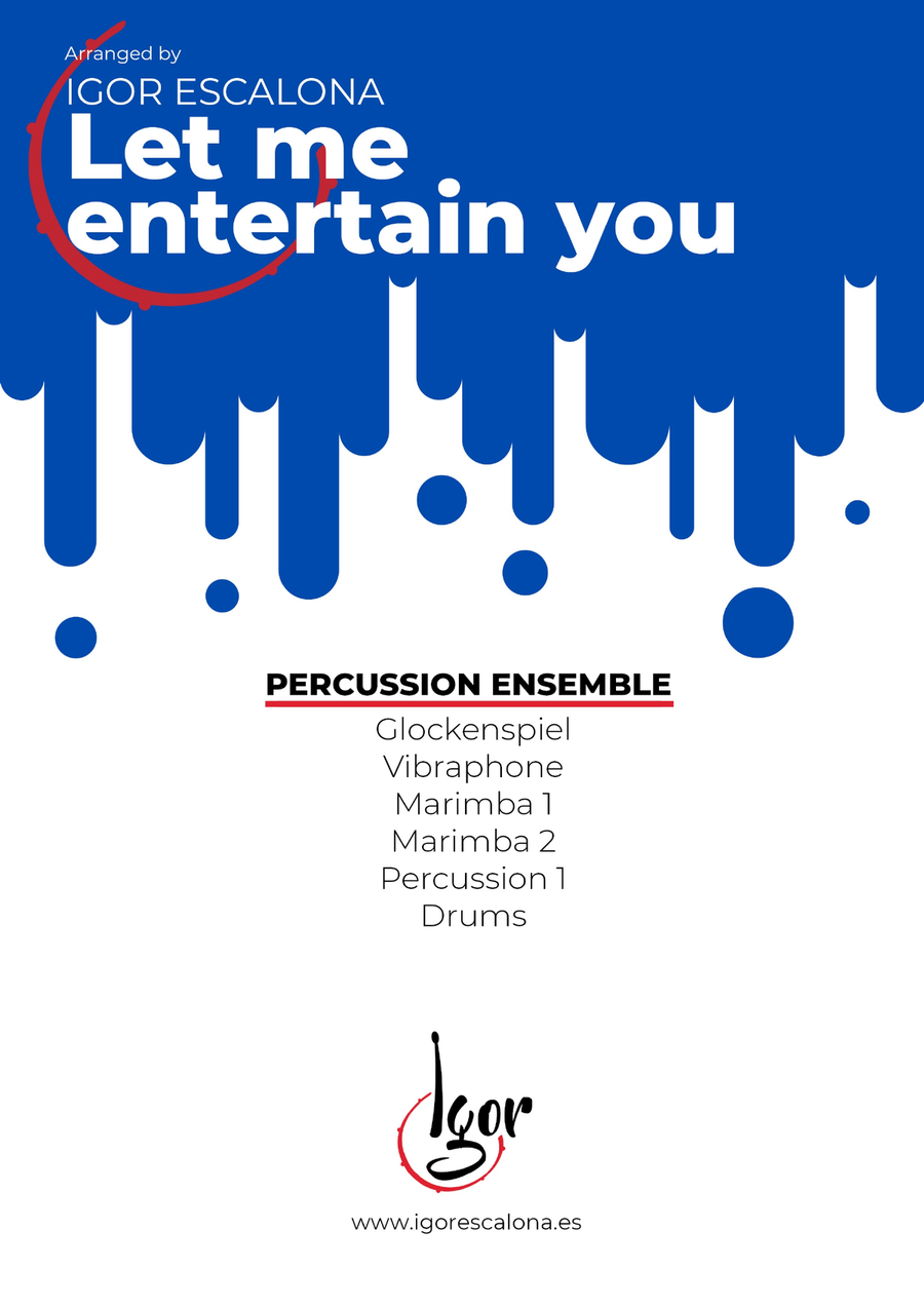 Let Me Entertain You Let Me Entertain You Percussion Ensemble scores gallery preview page 1