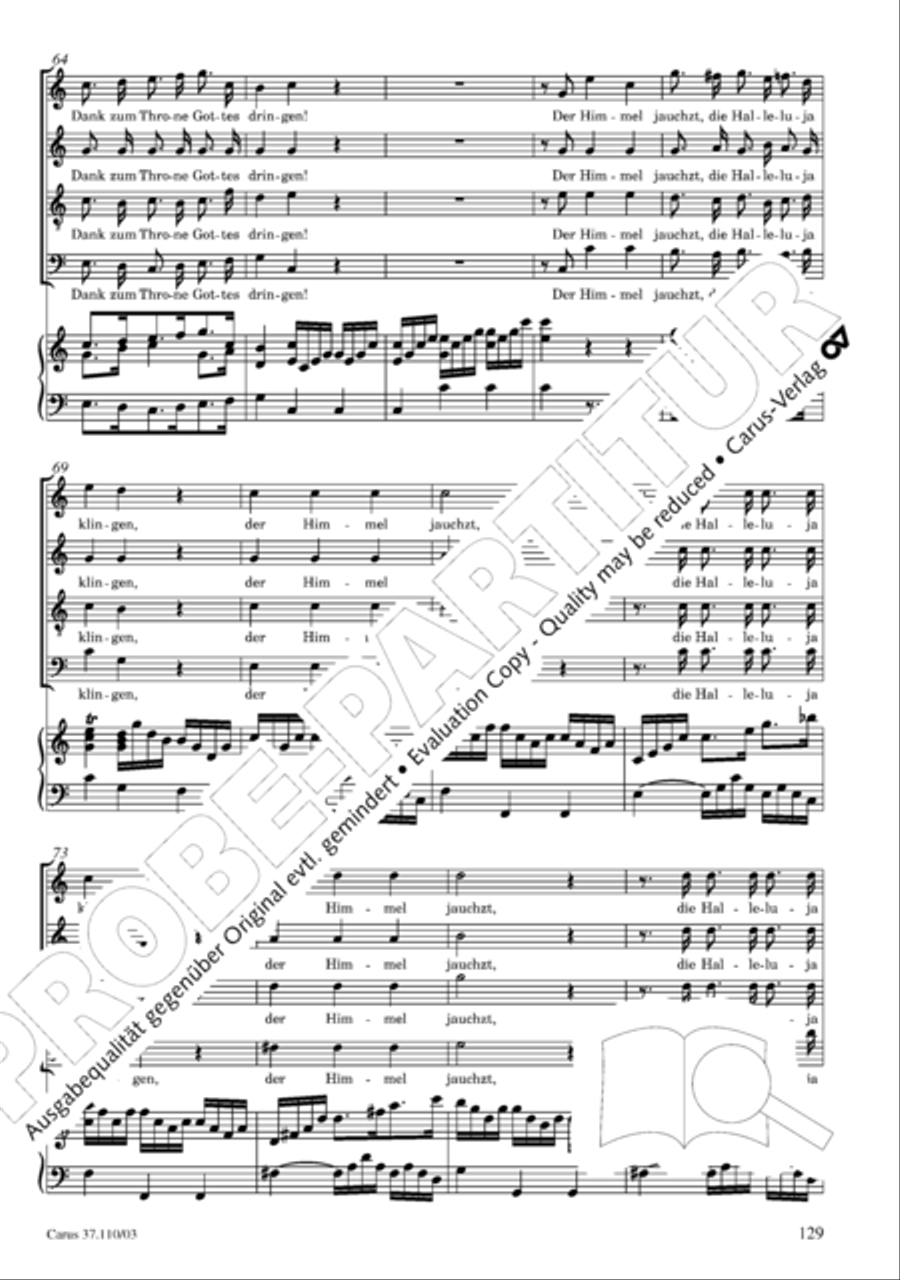 Markuspassion. Werkausgabe Reihe 1, Bd. 7 (Homilius) 4-Part scores gallery preview page 136