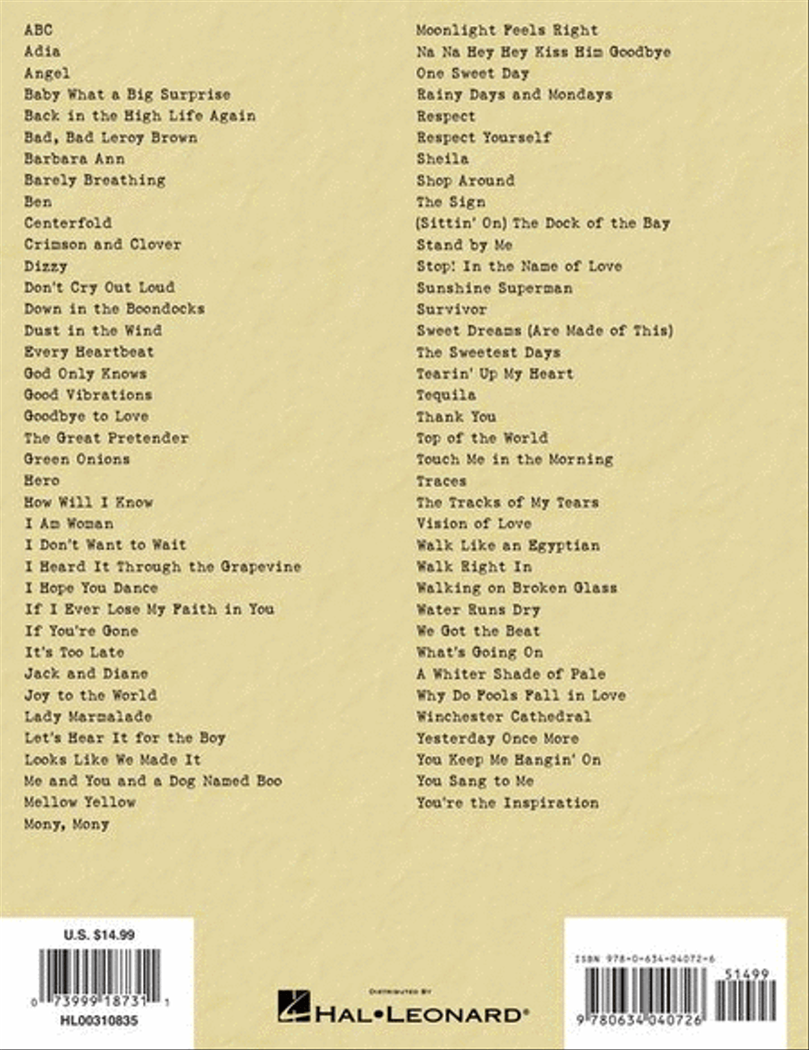 Pop/Rock Piano, Vocal, Guitar scores gallery preview page 9
