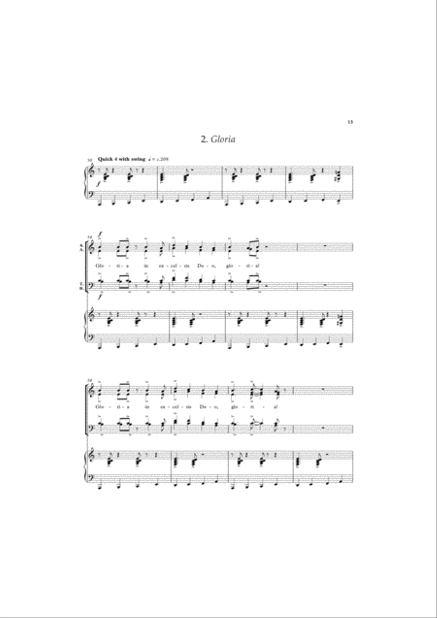 A Little Jazz Mass 4-Part scores gallery preview page 5