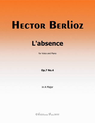 L'absence, by Berlioz, in A Major