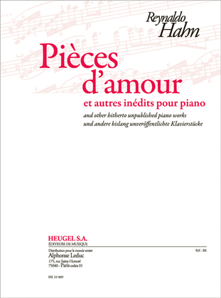 Book cover for Pieces D'amour Et Autres Inedits Pour Piano