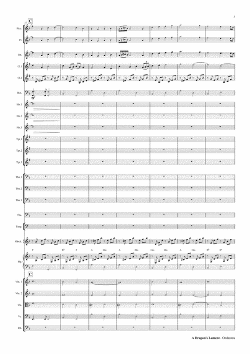 A Dragon's Lament - Orchestra Score and Parts PDF image number null