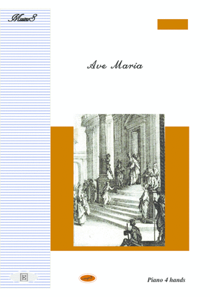 Book cover for Ave Maria for piano duet 4 hands