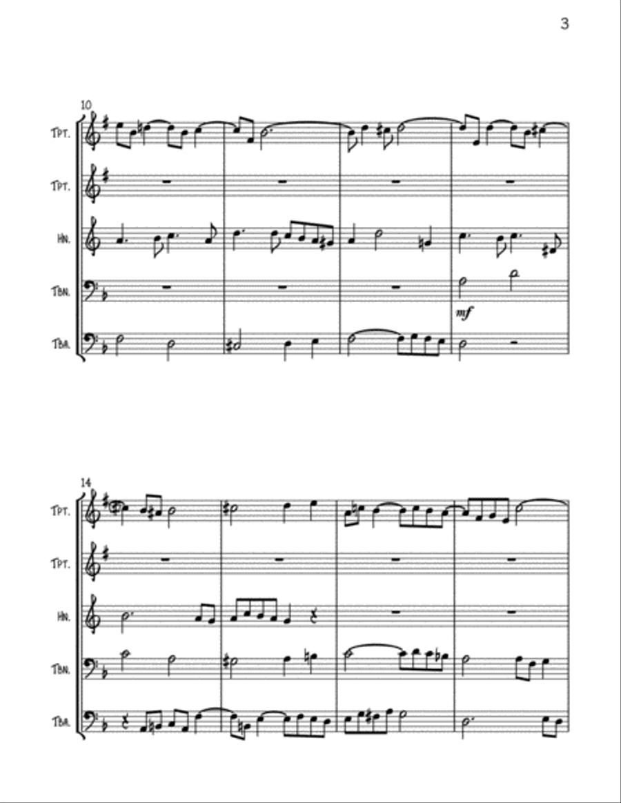 Contrapunctus #1 Brass Ensemble scores gallery preview page 3