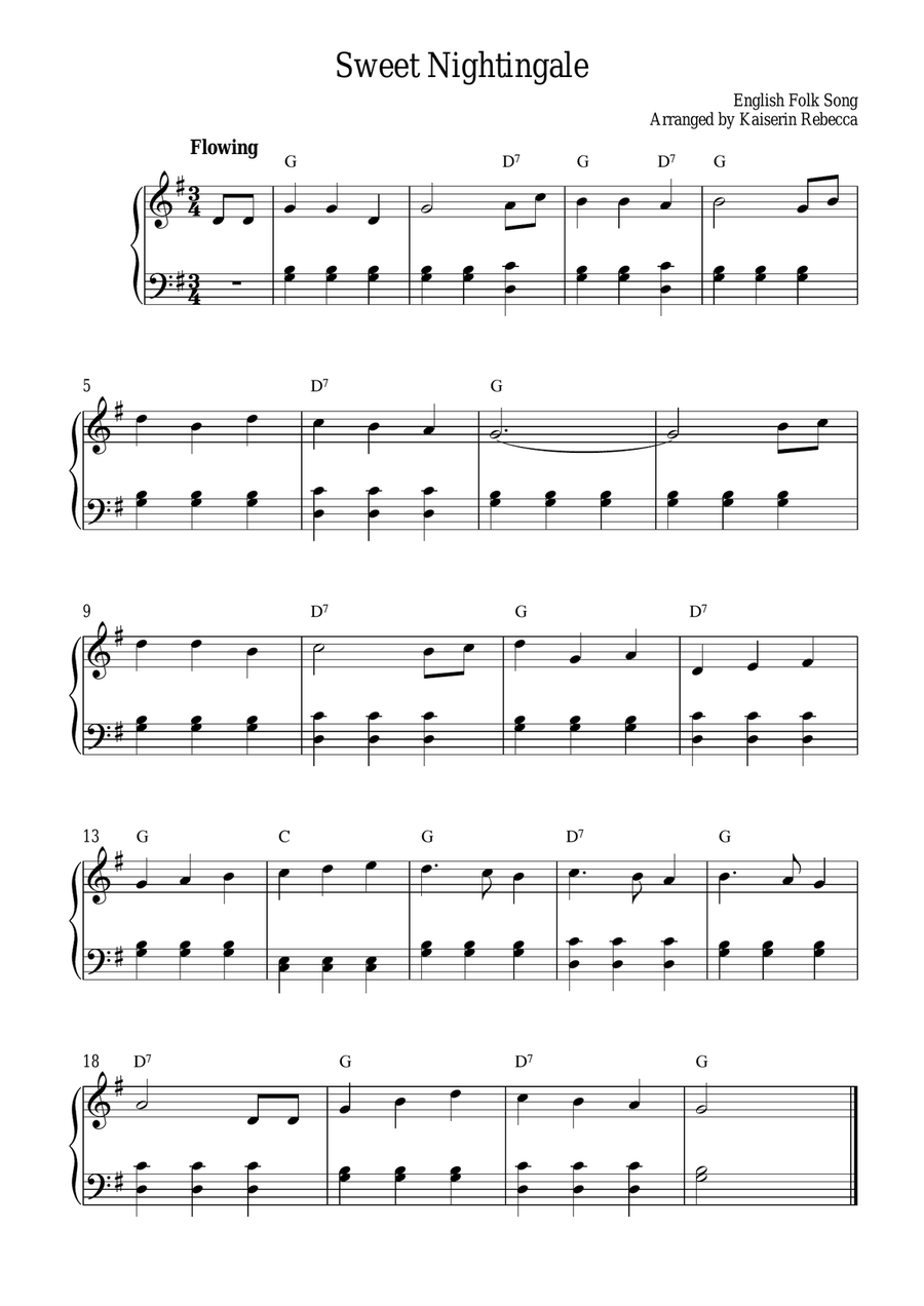 Sweet Nightingale Sweet Nightingale Piano Method scores gallery preview page 1