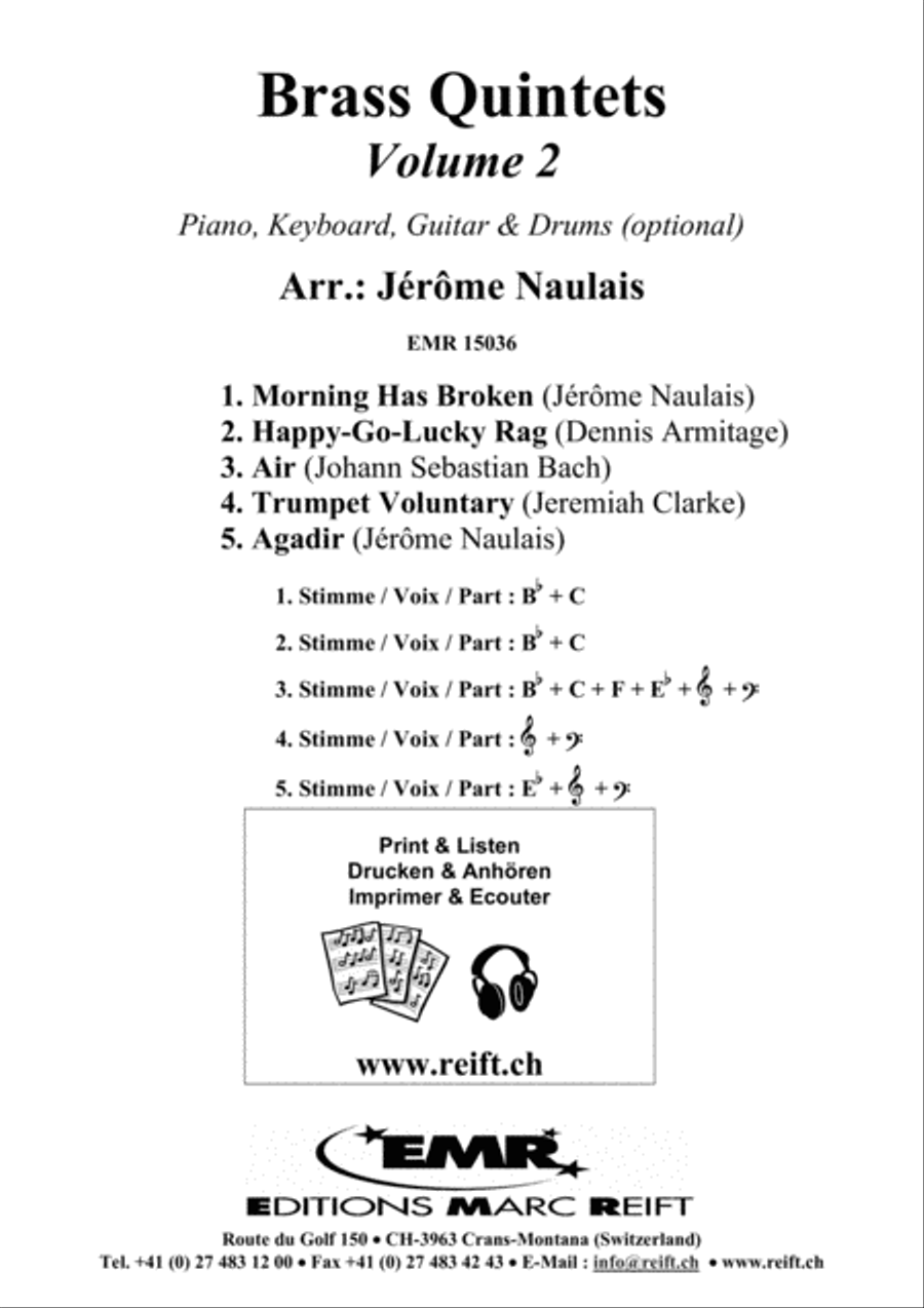 Brass Quintets Vol. 2 Brass Quintets Vol. 2 Brass Band scores gallery preview page 2