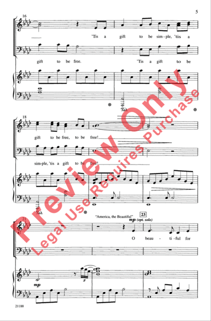 United We Stand (An American Medley) 3-Part scores gallery preview page 4