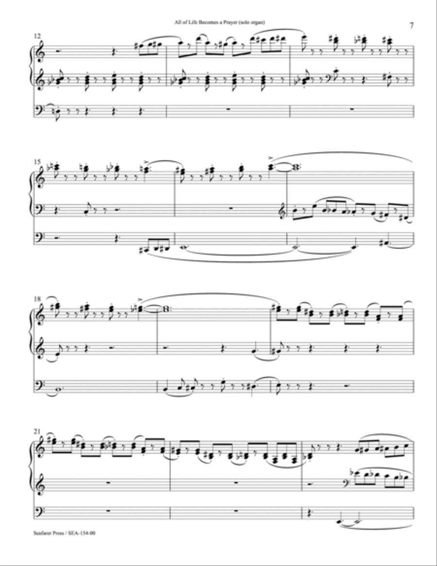 All of Life Becomes a Prayer Organ Accompaniment scores gallery preview page 12