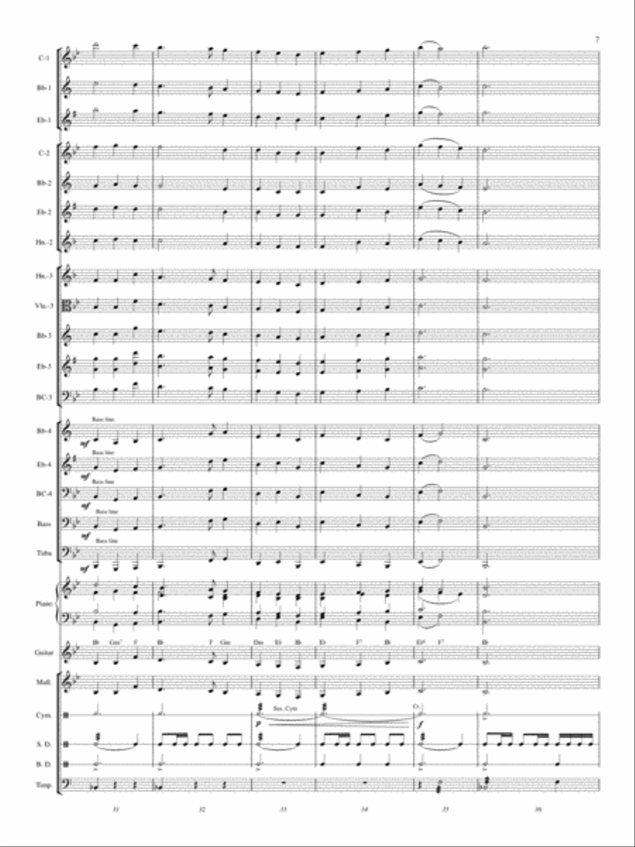A Festival of Hymns Concert Band scores gallery preview page 6