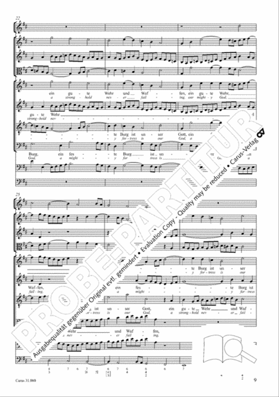 A mighty fortress is our God (Ein feste Burg ist unser Gott) 4-Part scores gallery preview page 10