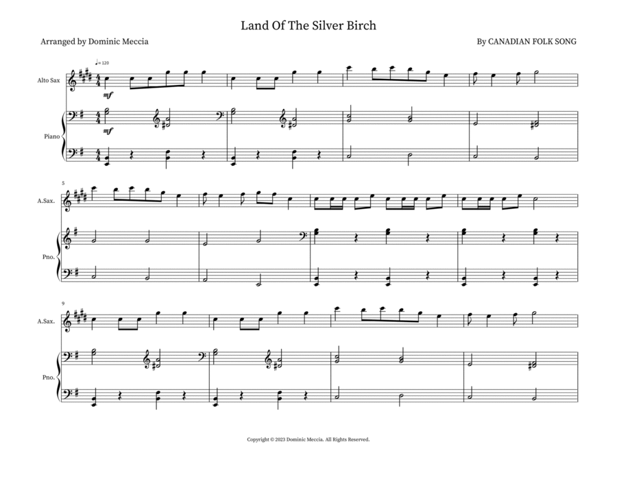 Land Of The Silver Birch Land Of The Silver Birch Woodwind Duet scores gallery preview page 1