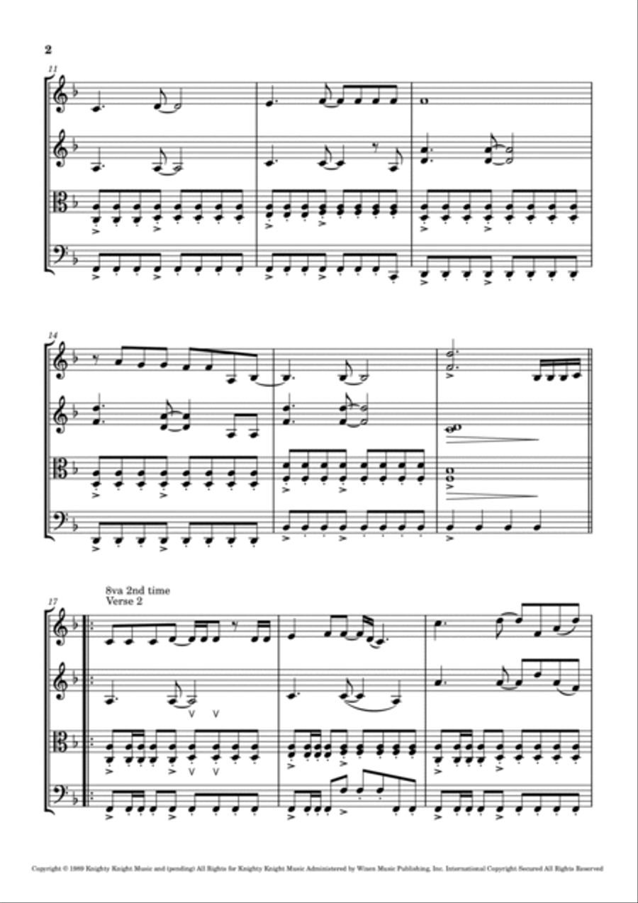 The Best (simply The Best) String Quartet scores gallery preview page 2