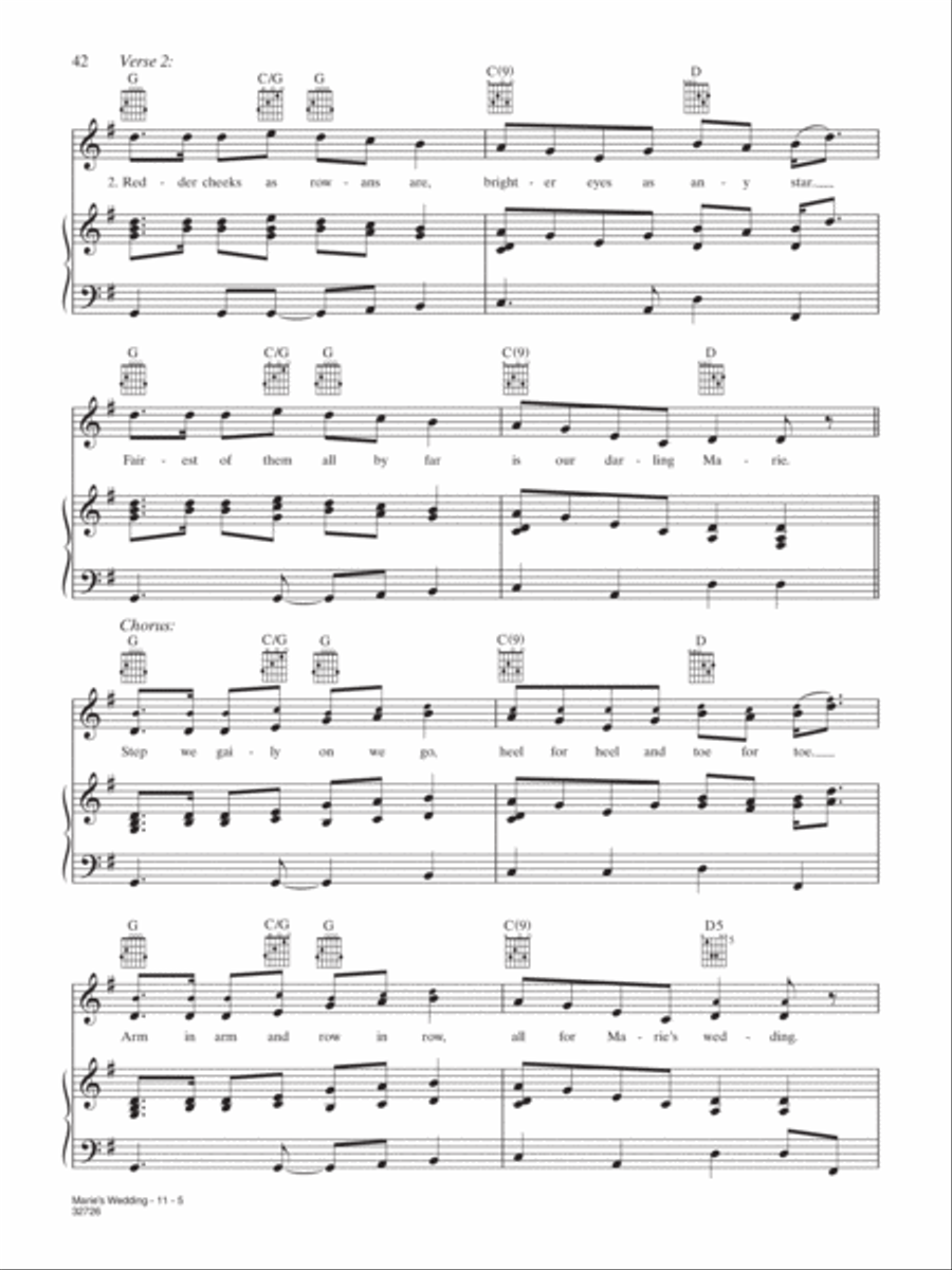 Marie's Wedding Piano, Vocal, Guitar scores gallery preview page 5