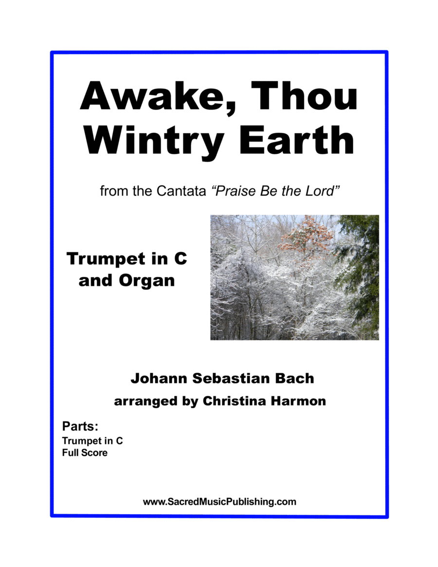 Awake, Thou Wintry Earth - One Trumpet and Organ Trumpet Duet scores gallery preview page 1