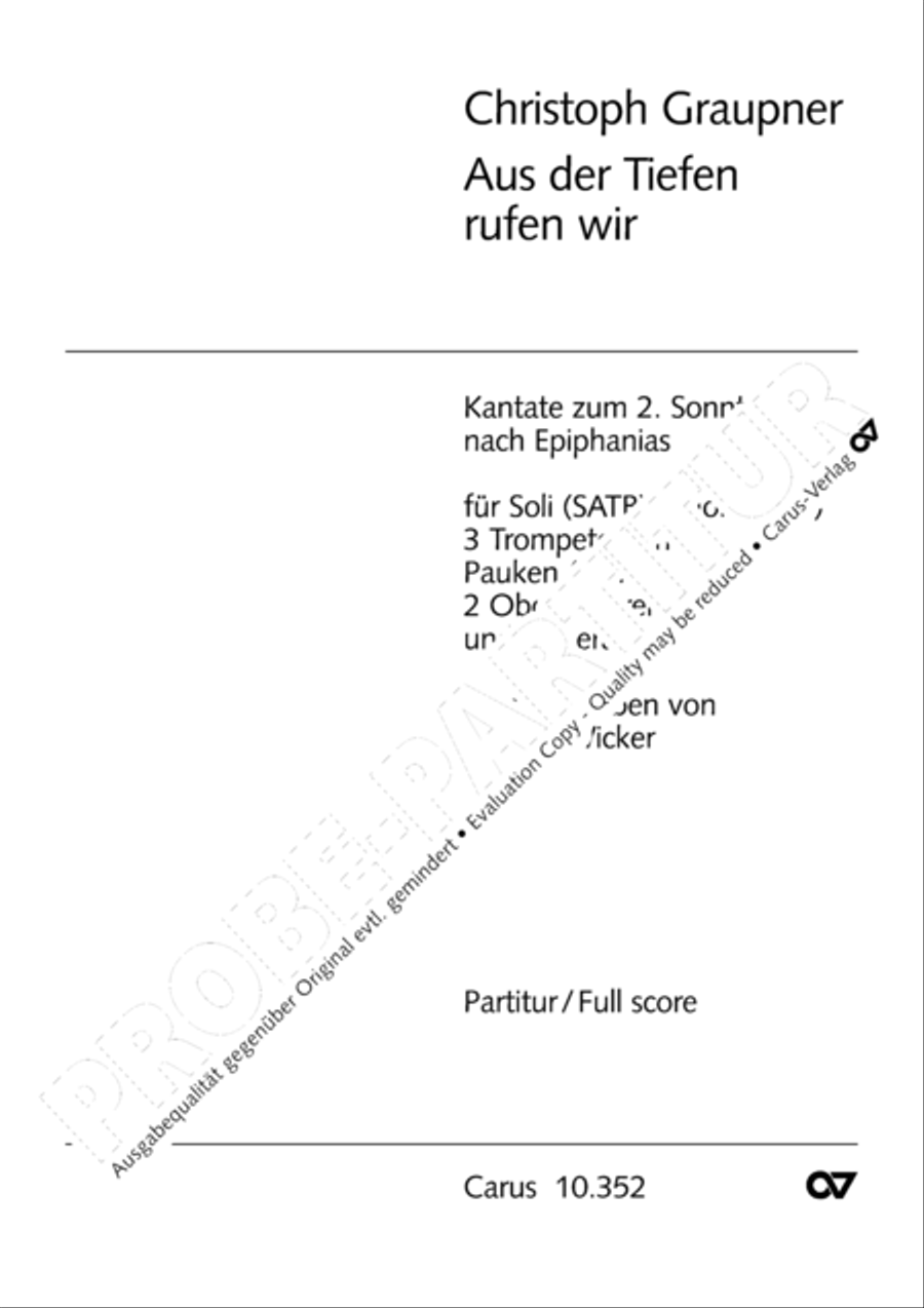 From the deepest comes our plea (Aus der Tiefen rufen wir) 4-Part scores gallery preview page 4