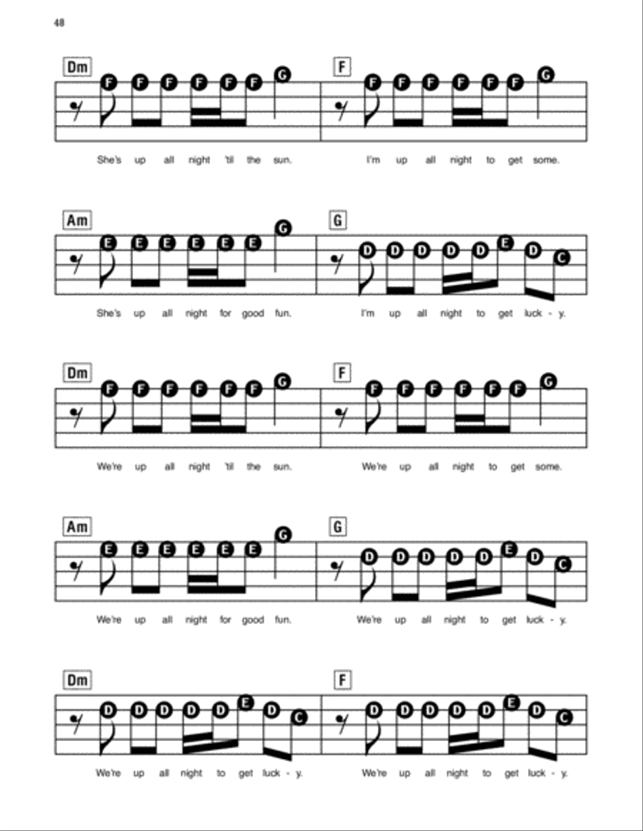 Get Lucky (feat. Pharrell Williams) Electronic Keyboard scores gallery preview page 3