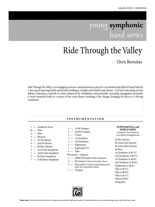 Book cover for Ride Through the Valley: Score