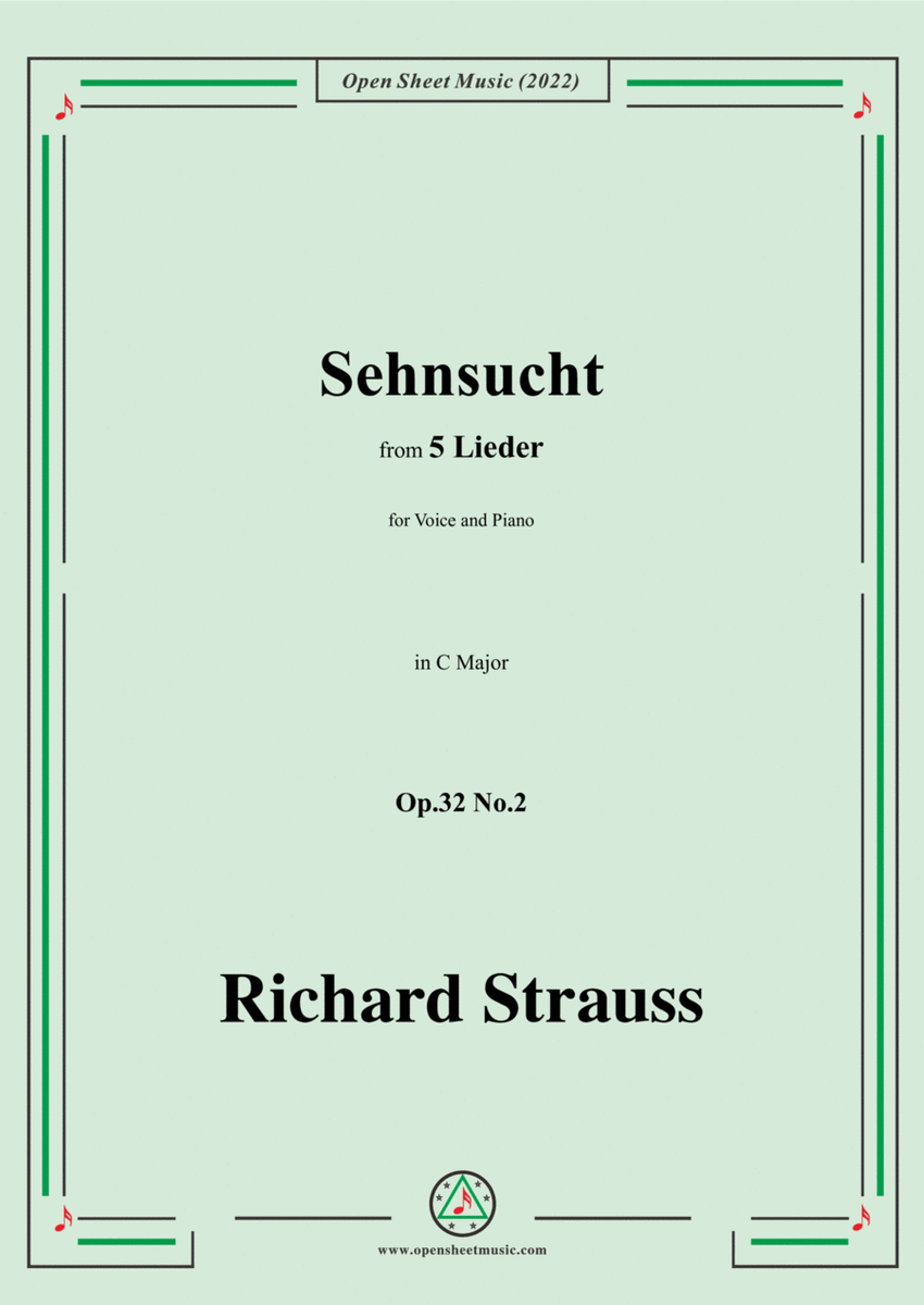 Richard Strauss-Sehnsucht,in C Major,Op.32 No.2 image number null