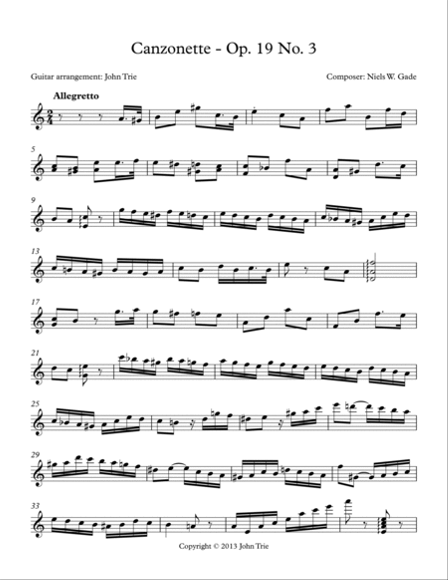 Canzonette - Op. 19 No. 3 Acoustic Guitar scores gallery preview page 2