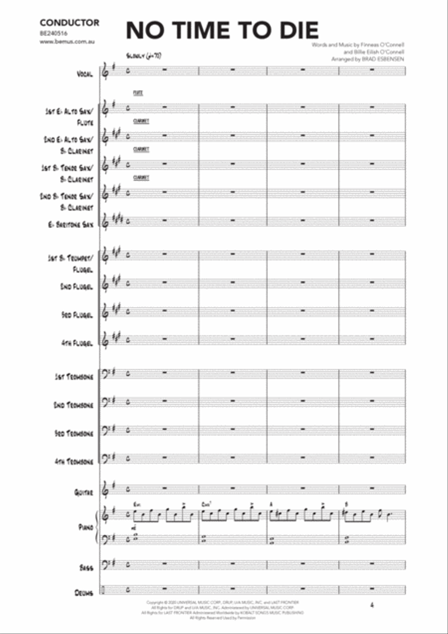 No Time To Die Jazz Ensemble scores gallery preview page 3